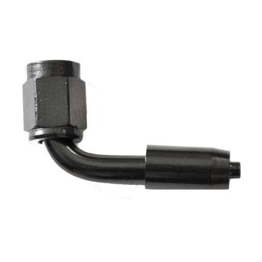 Crimp PTFE Hose End 90° | -04