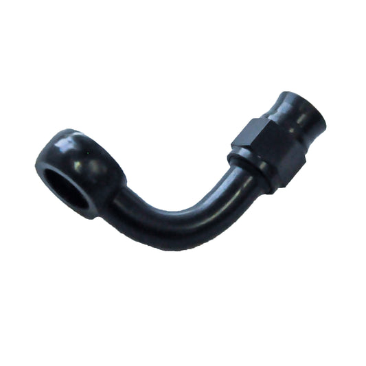 Reusable Banjo Hose End -03 x 10MM | 90° Steel Black